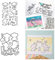 Sredwtk Elefant Stempel und Stanzen Set,Silikonstempel und Stanzen Set,Stanzschablonen und Stempelset,Clear Stamp und Stanzschablone Für DIY Scrapbooking Fotoalbum Dekor Karten