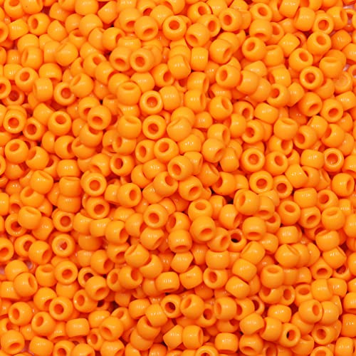Tibaoffy Crafts Orange Beads 6x9mm,Pony Beads Total About 1000pcs