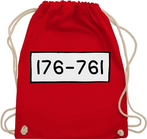 Shirtracer Turnbeutel Rucksack - Karneval & Fasching - Taschen - Panzerknacker Nummern I Panzerknacker Kostüm Fastnacht I Fasnacht I Fasnet - Unisize - Rot - dieb karnevalsbeutel faschings beutel