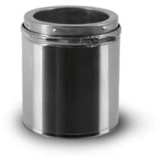 Edelstahlschornstein Längenelement 200mm I Zubehör für Kamin und Ofen I ø 130 mm I Optimale doppelwandige Isolierung I Oskar