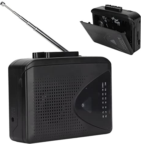 Kassetten Spieler, Tragbares AM/FM Radio Stereo, Vintage Tape Player Recorder mit 3,5-mm-Kopfhörerbuchse, Batterie Betriebener oder AC-betriebener Radio Kassetten Spieler