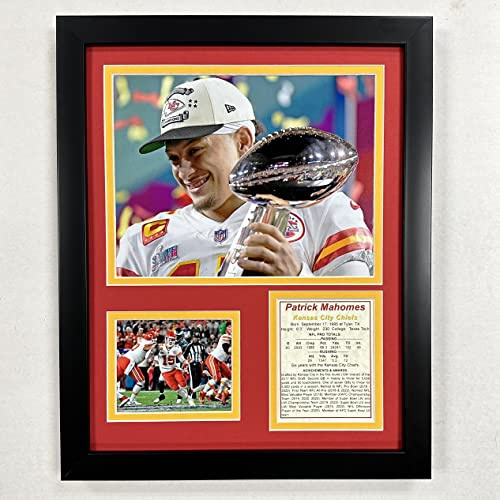 Legends Never Die, Inc. Kansas City Chiefs | 2022 Champions | Gerahmte Fotocollage | 2 Größen (Mahomes MVP, 30,5 x 38,1 cm)