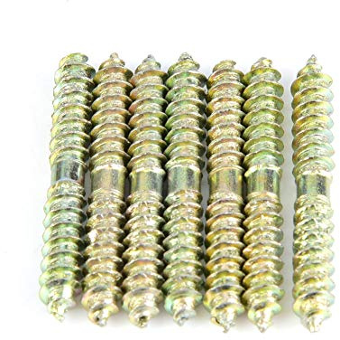 20 Piezas 5 * 40mm Tornillo de Espiga Conector de Muebles de Carpintería Tornillo de Doble Extremo Tornillo de Madera Doble Paquete de Tornillos