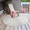the carpet Toulouse - In- und Outdoor Teppich für Wohnzimmer und Küche - Pflegeleicht, Wasserabweisend, Robust und Strapazierfähig, Creme, 120 cm Rund