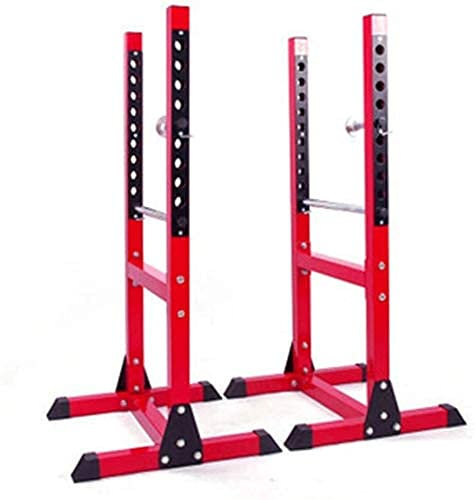 Langhantel-Squat-Rack-Ständer, höhenverstellbar, massiver Stahl, Bankdrücken, Fitnessgeräte für zu Hause, klappbare Squat-Rack-Ständer mit Gewichten, Klimmzugstange, wiegen