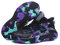 CLSSLVVBN Hombre Zapatos de Baloncesto Transpirable Acolchado Zapatillas de entrenamiento Atlético Profesional Ligero Resistente al desgaste Carrera, negro y morado, 39 EU