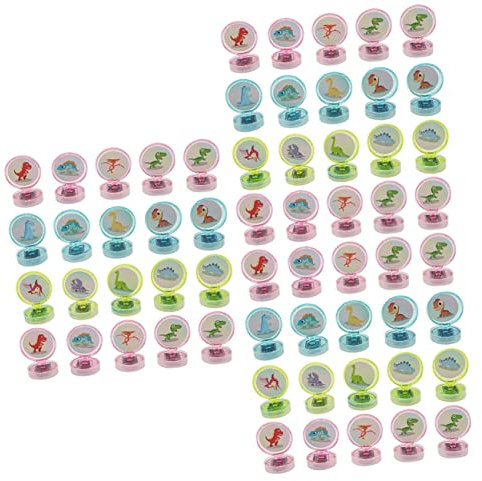 Toyvian Puzzle-Spielzeug 60 Stück Tintenstempel Tiere Kleine Spielzeuge DIY-Stil Zum Selbermachen Dinosaurier Pädagogisch Basteln Gastgeschenke Thematische Füller Spielzeuge Lernspielzeug