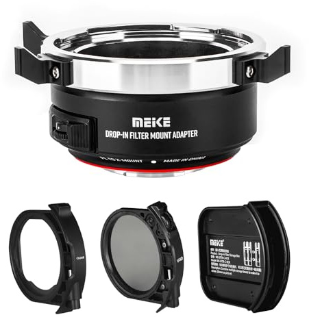 Meike MK-PLTX-C Drop-in Filter Manual Focus Mount Adapter mit variablen ND- und UV-Filtern für ARRI PL-Mount Cine-Objektive an Fujifilm X-Mount-Kameras
