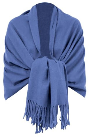 Van Der Rich Schal Weiches Gemisch aus Kaschmir und Wolle - Damen (6-Denim)