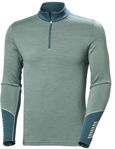 Helly Hansen Herren Lifa Merino Midweight 1/2 Zip, Kaktus, 2XL