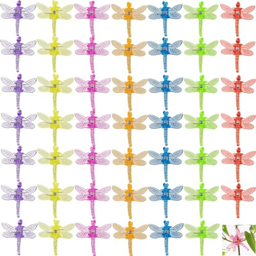 GXXMEI 70 Stück Orchideen-Stütz-Clips – Libellen-Clips für Orchideen, Reben und Blumen