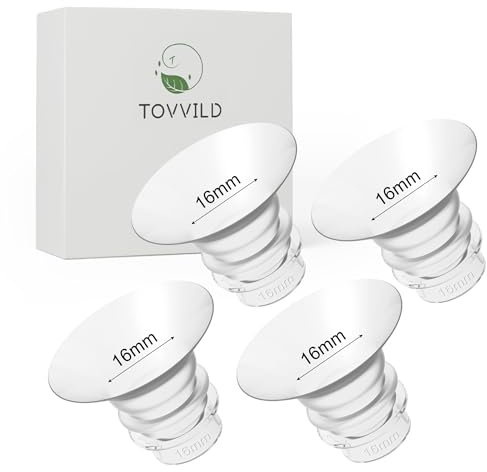 TOVVILD Pump Parts Inserts 16mm 4 Pcs Silicone Inserts for Momcozy S9/S9Pro/S12/S12Pro 24mm Flange, Medela/Willow Wearable Breast Pump Shields, Reduce Nipple Tunnel Down to 16mm