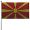 Aliment Flagge Nordmazedoniens, Strickeffekt, 90 x 150 cm, für den Außenbereich, Garten, Dekoration, Banner, Innenbereich, Familie, Urlaub, Mode, Party, Dekoration