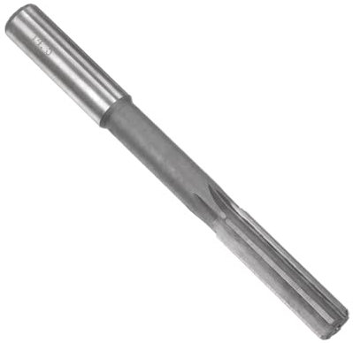 sourcing map Escariador de mandril de 14,5 mm, máquina de torno H7 HSS, 6 flautas rectas, herramienta de corte de fresado de vástago redondo, broca de escariado métrico para agujero de metal de acero