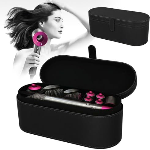 Custodia per asciugacapelli, in pelle PU, custodia rigida per asciugacapelli Dyson Supersonic, borsa da viaggio portatile per asciugacapelli