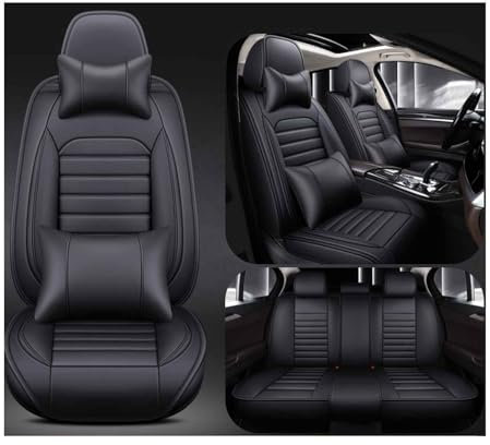 ZWBC Full Set Auto Sitzbezüge für BMW 5er M5 E60 E61 F07 F10 F11 F18 F90 G30 G31 G38, Universal wasserdicht PU Leder Autositzbezüge,C