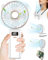 Handheld Fan Rechargeable-Portable Fan with Stand [12H Lasting] ,Small Hand Fan Folding,Mini USB Hand Held Fans Battery Operated,Personal Powerful Face Pocket Fan,Travel Fans for Holiday School White