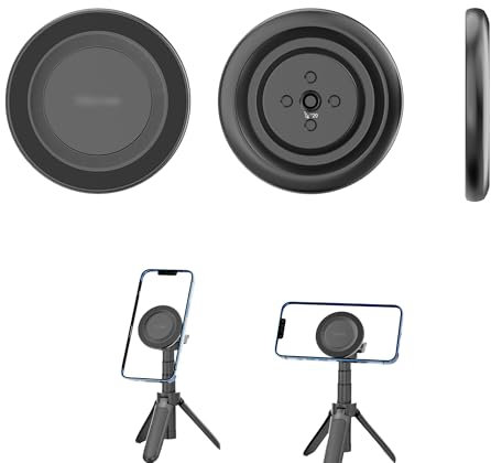 CERFFOOL Magnetic Base Mount for iPhone 16 15 14 13 12 Android Phone Gimbal Stabilizer Clamp for DJI OM Mobile 6 OM 5 OM 4 OM 4 SE Magsafe Vedio Accessories for Smartphone Action Camera Accessories