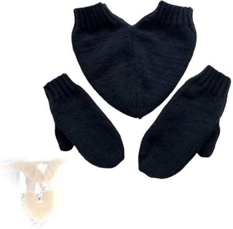Lustige Händchen haltende Handschuhe, gestrickte warme Handschuhe für Paare, 2-Personen-Fäustlinge, 2-Personen-Fäustlinge als Geschenk für den Partner