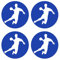 Sammys Shirt Store Handball Spieler Handballer Kennzeichen-Vinyl-Aufkleber 4Stück für EU-Kreis