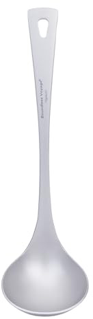 Boundless Voyage Cucharón de titanio para sopa, cuchara de sopa para remover y servir, utensilios de cocina con lazo para colgar (Ti1059T, 1 unidad)