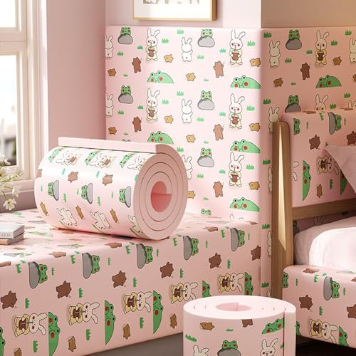 Wandkissen Wandpolster Selbstklebend Bett für Kinderzimmer, 3D Wandpaneele Gepolstert, Antikollision Polsterpaneel Wand für Kinder Autismus, Wandschutz Bett Schaumstoff Polster(N,60x200 cm)