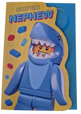 Hallmark LEGO THEME OFFICIAL NEPHEW BIRTHDAY CARD CARDS, card size is 14x20cm.