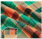 AMateschitz Karierter Baumwollstoff Tartan Stoff aus 100% Baumwolle Karo Muster Baumwolltuch Weihnachten Plaid Stoffpakete Patchwork Quadrate Meterware für Nähen Quilt DIY Orange Grün 1M*150CM