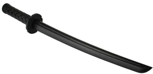Shoto 62 cm schwarz aus TPR-Kunststoff kurzer Bokken Katana Japanisches Holzschwert Samurai Schwert Holz Kurzschwert Aikido Training