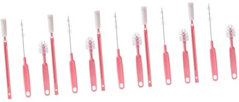 SAFIGLE 5 Sätze Flaschenbürsten Teiliges Reinigungsset für Babyflaschen und Trinkflaschen Strapazierfähige und Bürsten Flexible Strohhalmbürste Reinigen von Flaschen und Gläsern