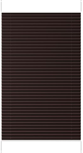 Sekey Plissee ohne Bohren, Fenster Plissee Klemmfix Jalousie 75 cm breit, Verspannt Lichtdurchlässig Sonnenschutz Fensterollo, 75 x 200 cm, Mokka