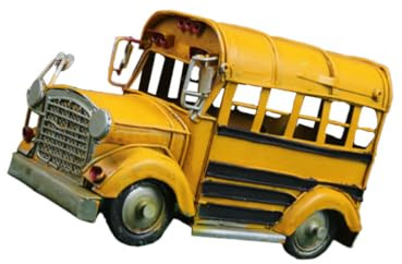 jojofuny Modelo de Coche Antiguo Acabado Envejecido Vintage de Hierro y Detallada Artesanía de Plancha Pequeña para Decoración del Hogar y Oficina