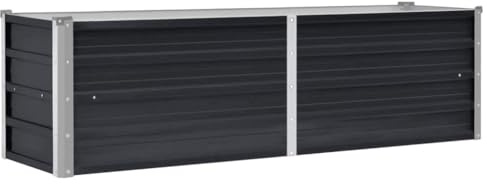 Emmtore Arriate de Acero galvanizado Gris Antracita 160x40x45 cm