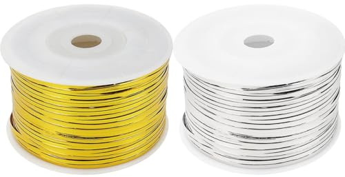 WATIIFUFU Attaches Torsadées Métalliques pour Emballage Présent, 2 Rouleaux Réutilisables, Liens Décoratifs pour Sachets Bonbons, Pâtisserie et Bricolage, Fermeture Pratique et Solide,
