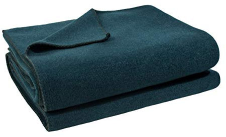 Zoeppritz Decke in der Farbe: Dunkelblau, aus 65% Polyester, 35% Viscose hergestellt, Größe: 160x200 cm, 103291-795-160x200, 795 Dark Ocean