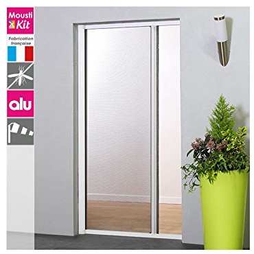 MOUSTIKIT Confort mosquitera Enrollable Lateral, Aluminio, Gris, 140 x 5 x 230 cm