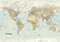 decomonkey Fototapete Weltkarte 300x210 cm XL Tapete Fototapeten Vlies Tapeten Vliestapete Wandtapete moderne Wandbild Wand Schlafzimmer Wohnzimmer Landkarte Welt Kontinent Retro Vintage