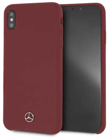 Mercedes MEHCI65SILRE Hülle für iPhone XS Max rot Silicone Line