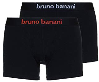 bruno banani - Flowing Herren Retro Shorts – 2er Pack, Hoher, Elastischer Bund, Zweifarbig mit Markenschriftzug