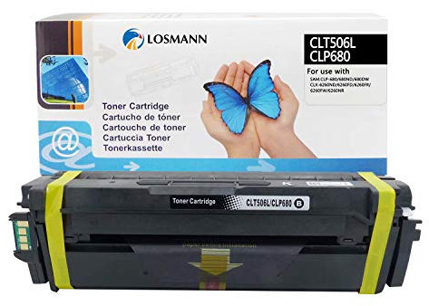 LOSMANN 1x Schwarz Toner Kompatibel für Samsung CLT-506L CLT-K506L K506 für Samsung CLP-680 CLP-680DW CLP-680ND CLX-6260FD 6260FR CLX-6260FW CLX-6260ND CLX-6260 Premium Line Laserdrucker 6.000 Seiten