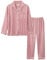 Minetom Ensembles de Pyjama Femme 2 Pièces Bouton Vêtements de Nuit À Rayures Manches Longues Col V Chemise et Pantalon Style L 42