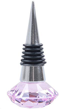 dragonaur-home decor 1 Stück Kristall Diamant Top Metall Auslaufsicher Weinverschluss Flaschenverschluss Wiederverwendbare Flasche Kork Stecker Getränkeflaschenverschluss Rosa