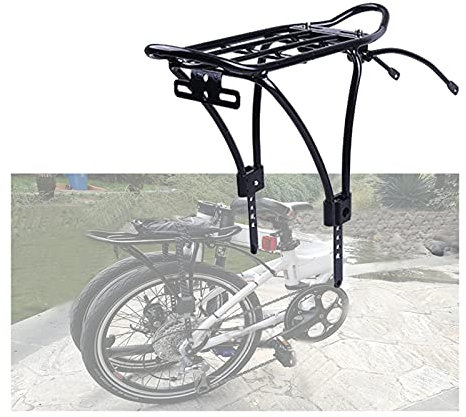 Porte-bagages À Vélo, Porte-bagages En Aluminium Cyclisme Porte-bagages Porte-bagages Bagage Bagager Avec Réflecteur Convient À 14-20 Pouces Pliant Ville Vélo Vélo Vélo Et Laddy Masculin