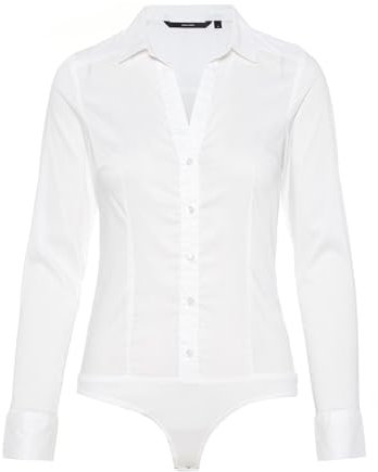 VERO MODA Damen Vmlady L/S G-streng skjorte ny noos Langarmshirt, Snow White, L EU