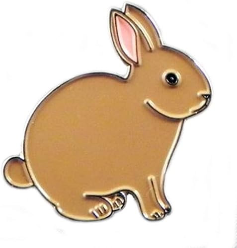 GBJUK Badge lapin marron avec fermoir papillon