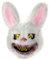 UNOLIGA Halloween Maske Horror Hasenmaske, Gruselige Halloween Maske für Erwachsene Kinder, Lustige Bunny Maske für Halloween Kostüm Karnevalsparty Cosplay Maskerade, Blutige Kaninchen Maske