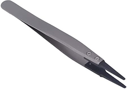 Pince A Epiler, Pince De Precision, Brucelles en plastique Pince Precision 47d/m² Brucelles coudées antistatiques pour les réparations électroniques