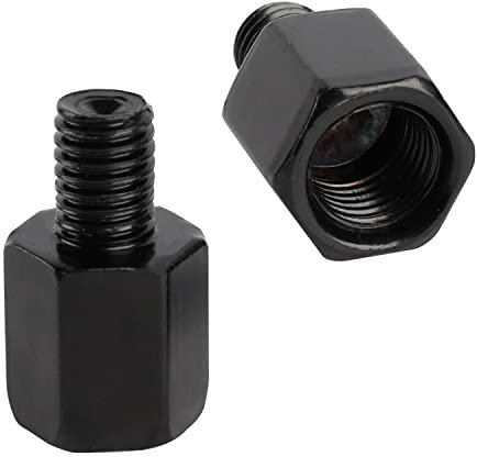 YIKAOMAI® Verlängerung für Motorrad-Spiegelhalterung - Schrauben für Motorrad-Rückspiegel | Riser-Extender-Schrauben für Motorrad-Rückspiegel, M8 auf M10-Konverter (Schwarz, M10 auf M8)