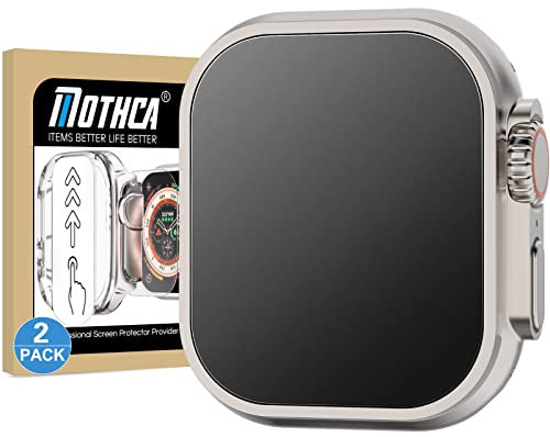 Mothca 2 Pièces Protection Écran pour Apple Watch Ultra, Verre Trempé Mat, 9H Dureté Vitre Protection, Film de Protection pour Apple Watch Ultra 49mm