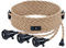 Vintage Twisted Hemp Cord Hanging Light Kit with 3 Sockets, Plug in Hanging Light Kit, Pendant Light Cord Kit Fixture with On/Off Switch for Pendant Lamp, DIY Decoration, E27, 15FT/4.5M